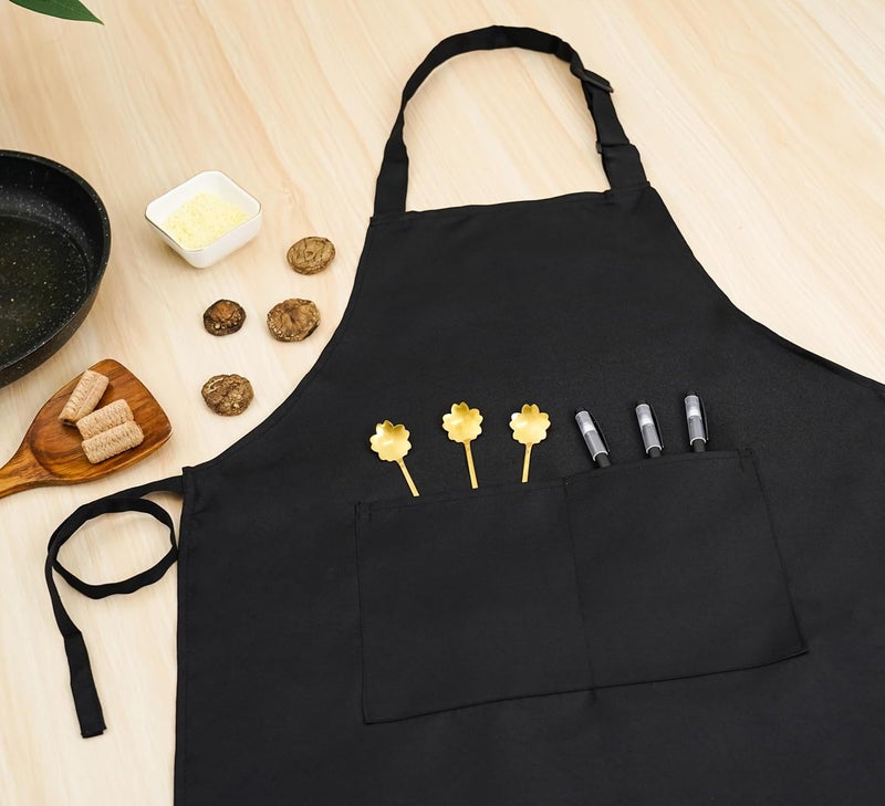 H.BETTER Kid Apron Adjustable Strap with 2 Pockets Painting Cooking Craft Backing Unisex Age 5-12 - Image 2